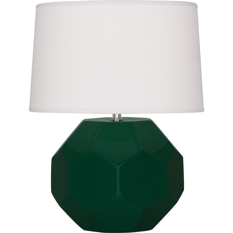 Robert Abbey - JU02 - One Light Accent Lamp - Small Franklin - Jungle Glazed Ceramic
