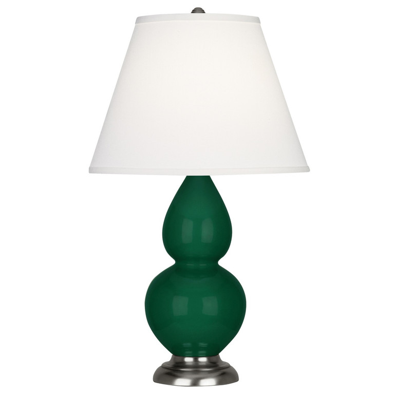 Robert Abbey - JU12X - One Light Accent Lamp - Small Double Gourd - Jungle Glazed Ceramic w/Antique Silver