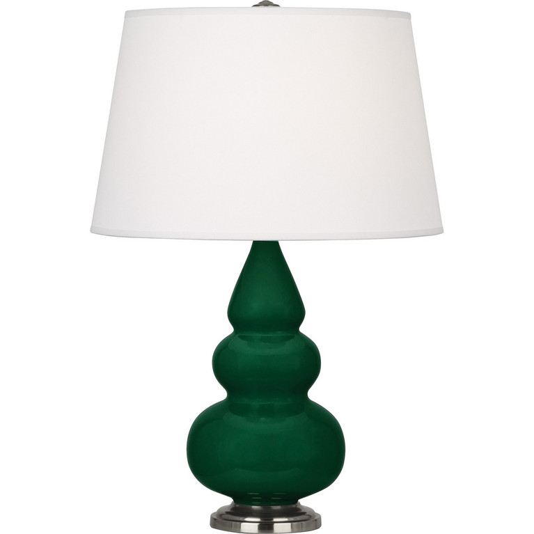 Robert Abbey - JU32X - One Light Accent Lamp - Small Triple Gourd - Jungle Glazed Ceramic w/Antique Silver