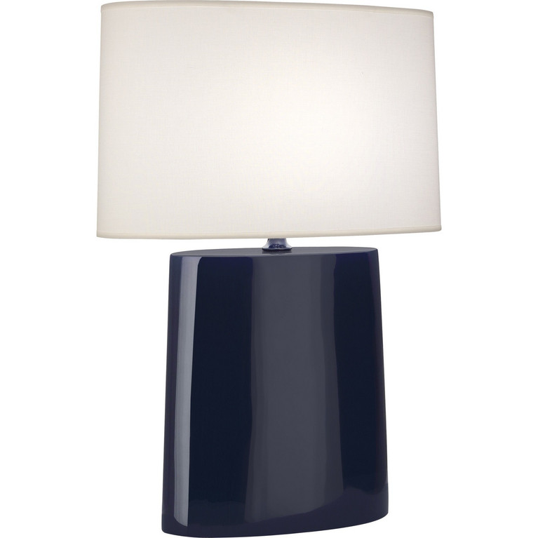Robert Abbey - MB03 - One Light Table Lamp - Victor - Midnight Blue Glazed Ceramic