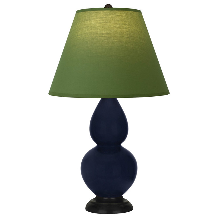 Robert Abbey - MB11G - One Light Accent Lamp - Small Double Gourd - Midnight Blue Glazed Ceramic w/Deep Patina Bronze