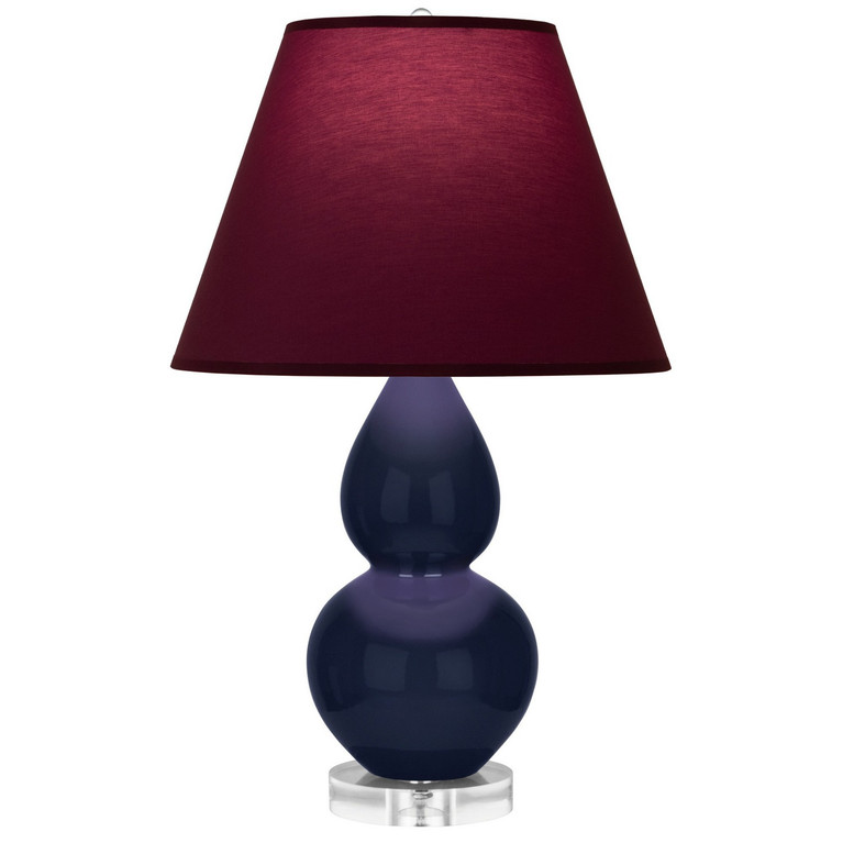 Robert Abbey - MB13P - One Light Accent Lamp - Small Double Gourd - Midnight Blue Glazed Ceramic w/Lucite
