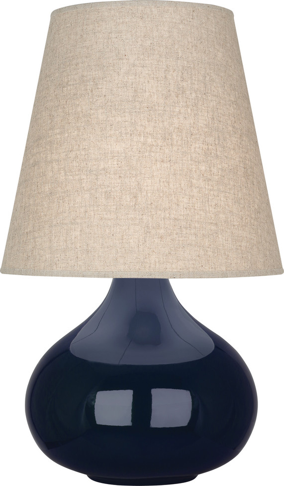 Robert Abbey - MB91 - One Light Accent Lamp - Small June - Midnight Blue Glazed Ceramic