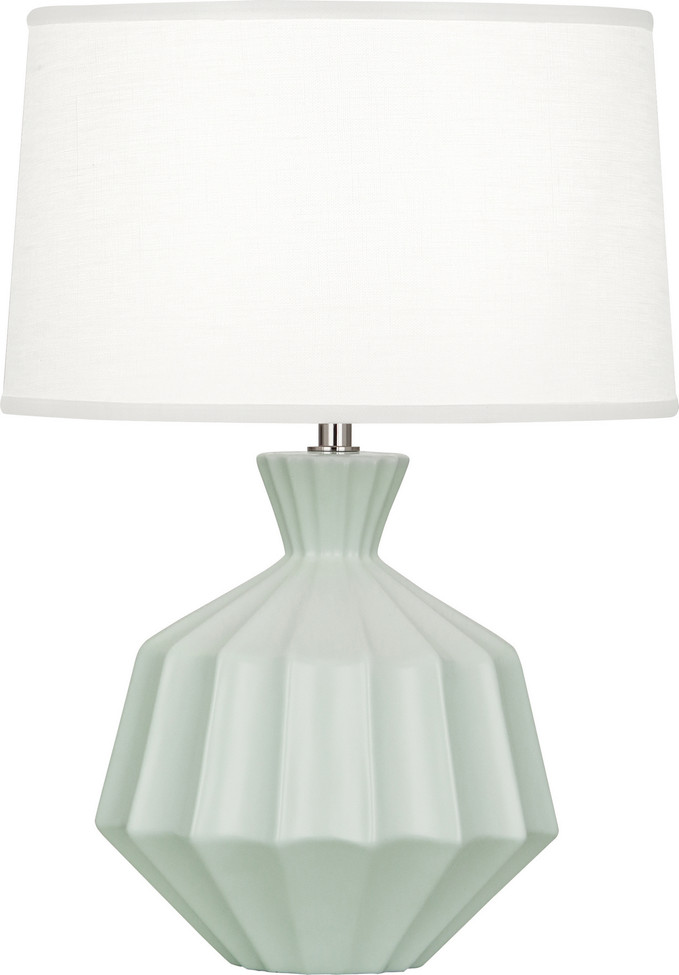 Robert Abbey - MCL18 - One Light Table Lamp - Small Orion - Matte Celadon Glazed Ceramic