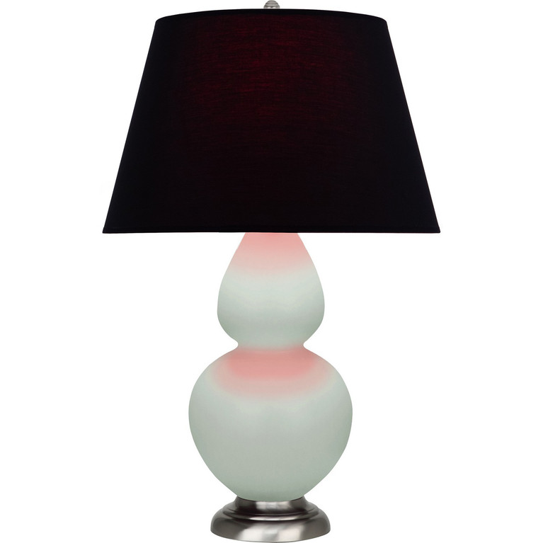 Robert Abbey - MCL59K - One Light Table Lamp - Double Gourd - Matte Celadon Glazed Ceramic w/Antique Silver