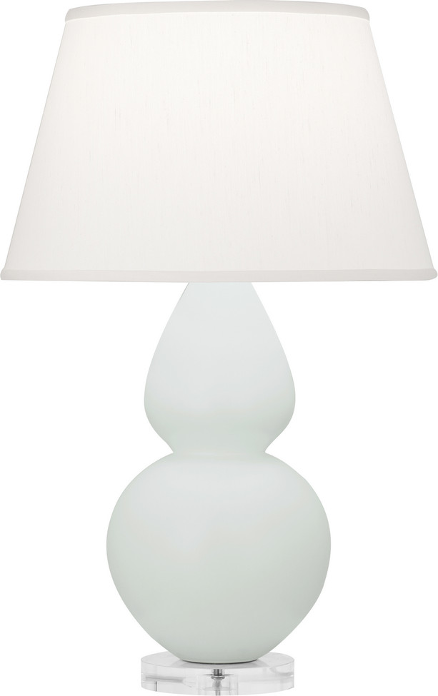 Robert Abbey - MCL62 - One Light Table Lamp - Double Gourd - Matte Celadon Glazed Ceramic w/Lucite