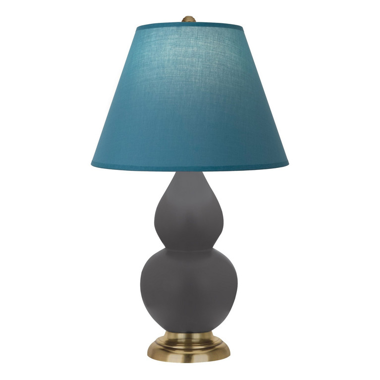 Robert Abbey - MCR50B - One Light Accent Lamp - Small Double Gourd - Matte Ash Glazed Ceramic w/Antique Natural Brass