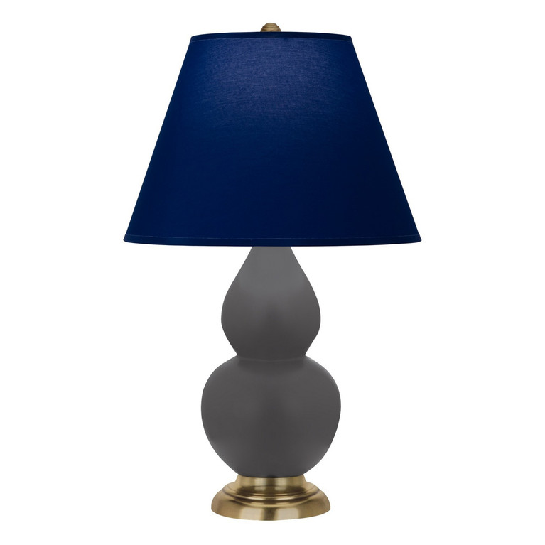 Robert Abbey - MCR50N - One Light Accent Lamp - Small Double Gourd - Matte Ash Glazed Ceramic w/Antique Natural Brass