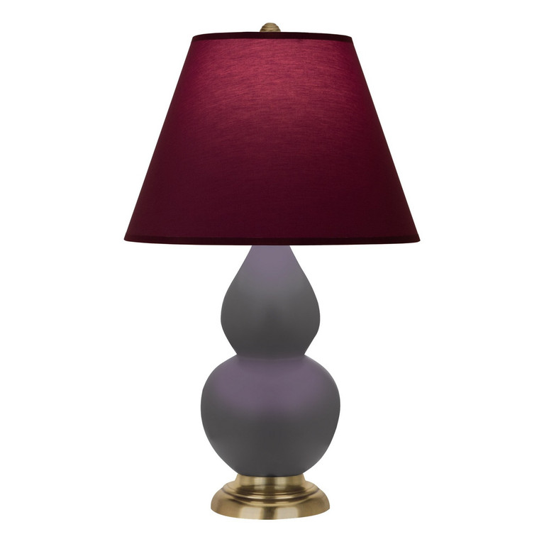 Robert Abbey - MCR50P - One Light Accent Lamp - Small Double Gourd - Matte Ash Glazed Ceramic w/Antique Natural Brass