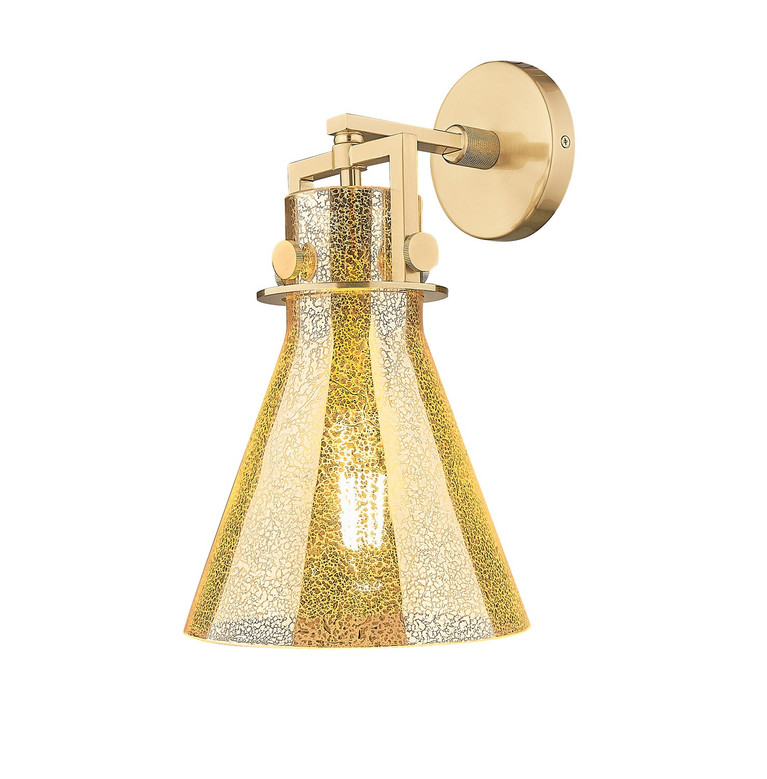 Innovations - 411-1W-CB-G411-8ME - One Light Wall Sconce - Downtown Urban - Champagne Bronze