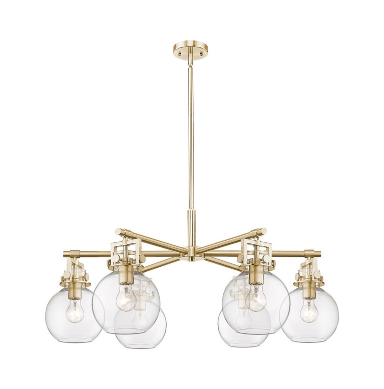 Innovations - 411-6CR-CB-G410-7CL - Six Light Chandelier - Downtown Urban - Champagne Bronze