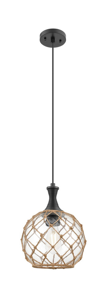 Innovations - 415-1P-BK-G122-10RB - One Light Mini Pendant - Ballston - Matte Black