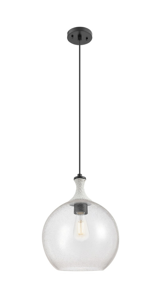 Innovations - 415-1PR-BK-G124-12 - One Light Mini Pendant - Ballston - Matte Black