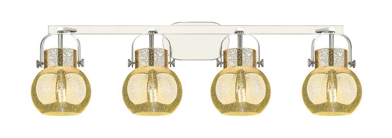 Innovations - 423-4W-PN-G410-6ME - Four Light Bath Vanity - Downtown Urban - Polished Nickel