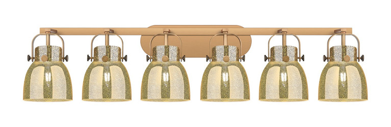 Innovations - 423-6W-BB-G412-6ME - Six Light Bath Vanity - Downtown Urban - Brushed Brass