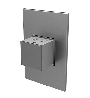 Legrand - ARPTR201GM2 - 20A One-Gang Pop-Out Outlet - adorne - Magnesium