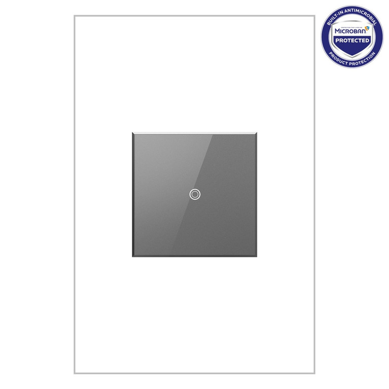 Legrand - ASTP1532M4 - sofTap Switch with Microban - adorne - Magnesium