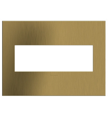 Legrand - AWC3GBSB4 - Three-Gang Screwless Wall Plate - adorne - Brushed Satin Brass