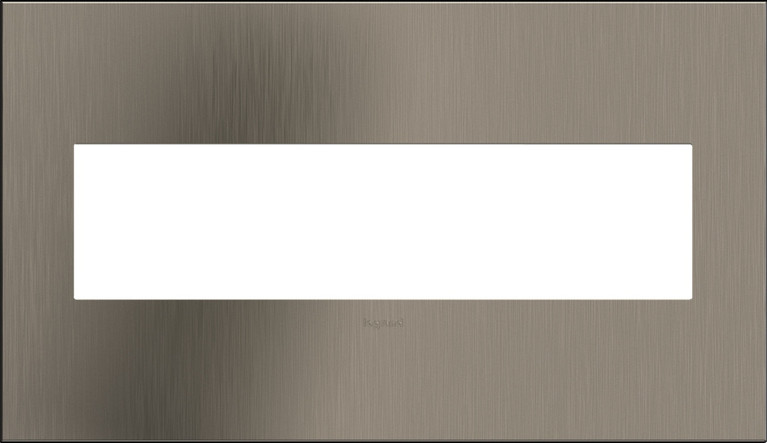 Legrand - AWC4GSN4 - Four-Gang Screwless Wall Plate - adorne - Satin Nickel