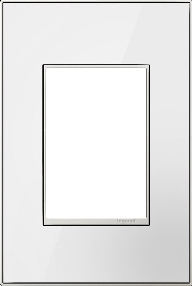 Legrand - AWM1G3MWW4 - One-Gang+ Screwless Wall Plate - adorne - Mirror White