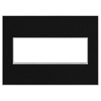 Legrand - AWM3GBLS4 - Three-Gang Screwless Wall Plate - adorne - Black Stainless