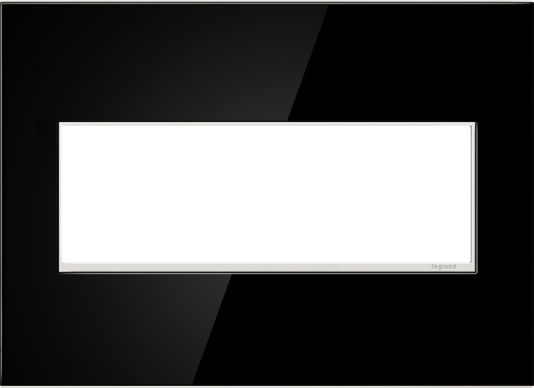 Legrand - AWM3GMB4 - Three-Gang Screwless Wall Plate - adorne - Mirror Black