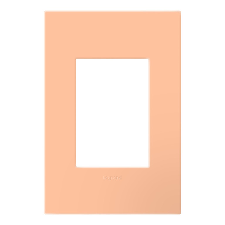 Legrand - AWP1G3PY - One-Gang Screwless Wall Plate with Microban - adorne - Peachy