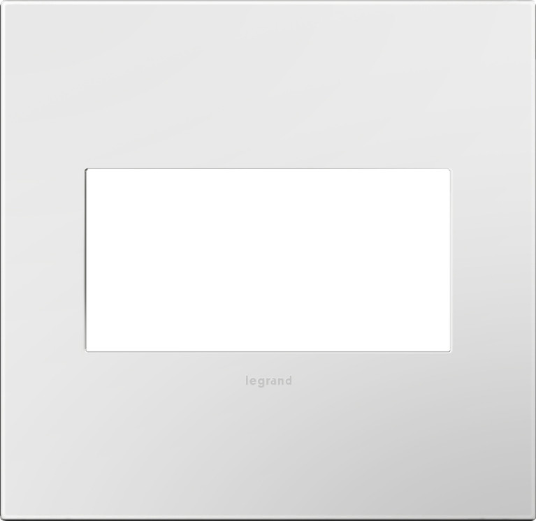 Legrand - AWP2GPW4 - Two-Gang Screwless Wall Plate with Microban - adorne - Powder White