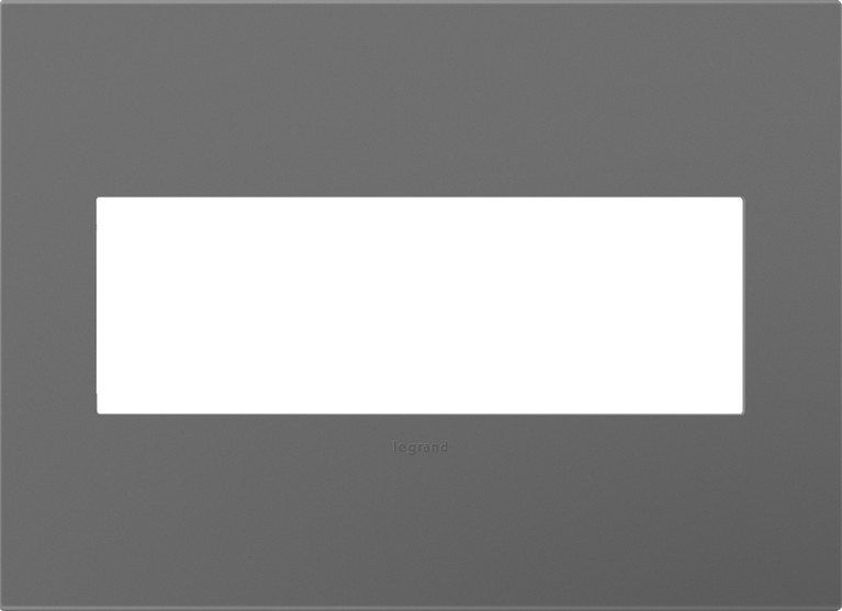 Legrand - AWP3GMG4 - Three-Gang Screwless Wall Plate with Microban - adorne - Magnesium