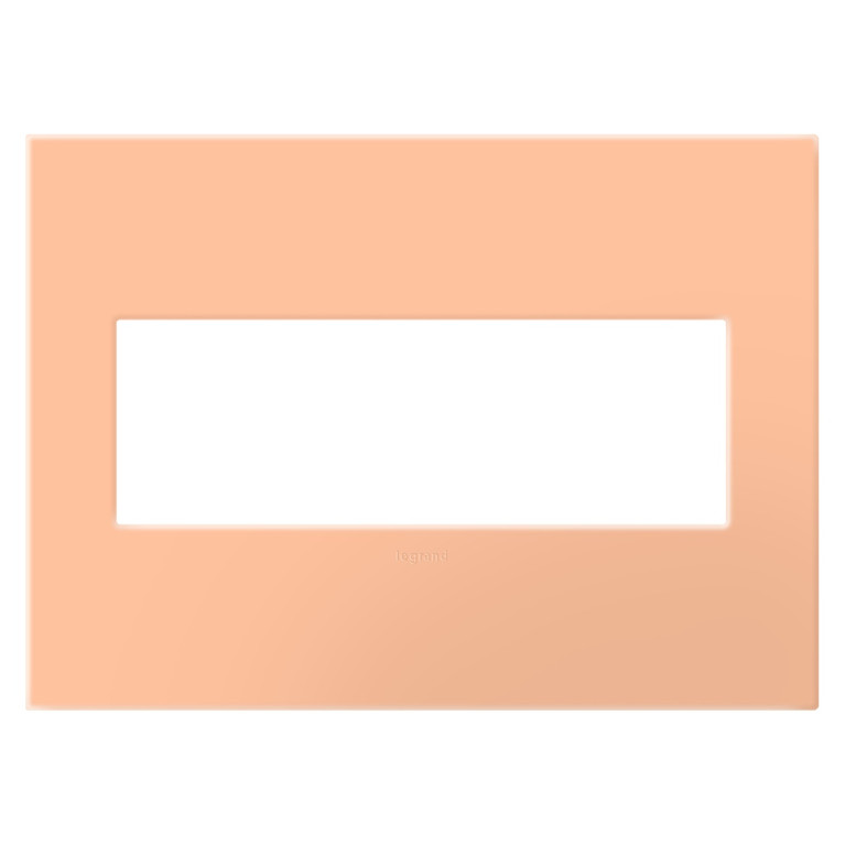 Legrand - AWP3GPY - Three-Gang Screwless Wall Plate with Microban - adorne - Peachy