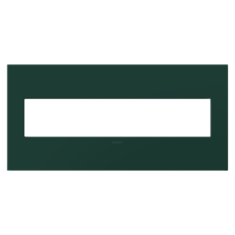 Legrand - AWP5GEG - Five-Gang Screwless Wall Plate with Microban - adorne - Evergreen