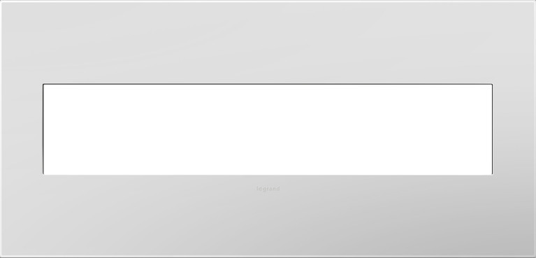 Legrand - AWP5GWHW1 - Five-Gang Screwless Wall Plate with Microban - adorne - Gloss White on White