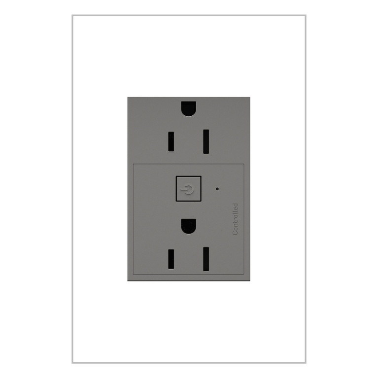 Legrand - WNAR153M1 - 15A Smart Outlet with Netatmo Plus-Size - adorne - Magnesium