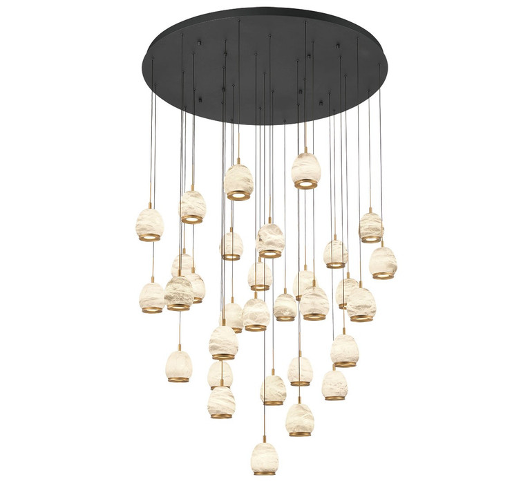 Lib & Co. - 12139-02 - LED Chandelier - Lucidata - Matte Black