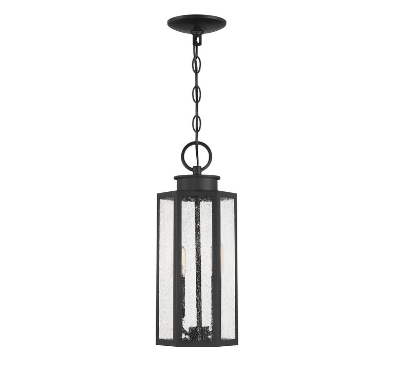 Lighting One E - V6-L5-5103-BK - Two Light Outdoor Hanging Lantern - Hawthorne - Black