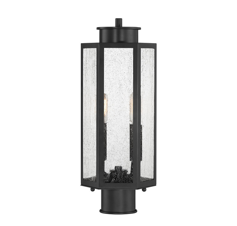Lighting One E - V6-L5-5104-BK - Two Light Outdoor Post Lantern - Hawthorne - Black