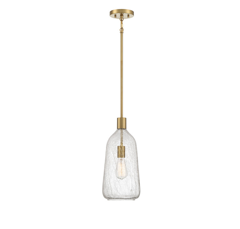 Lighting One E - V6-L7-4801-1-322 - One Light Pendant - Adair - Warm Brass