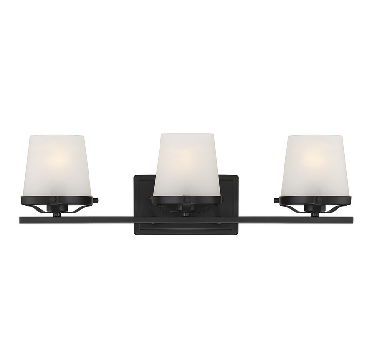 Lighting One E - V6-L8-5250-3-BK - Three Light Bathroom Vanity - Klein - Matte Black