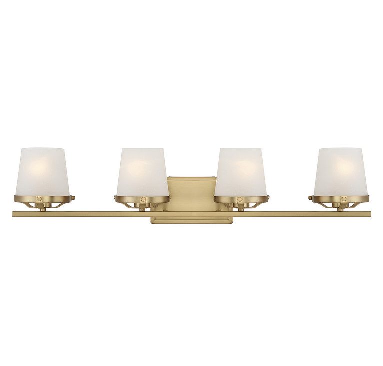 Lighting One E - V6-L8-5250-4-322 - Four Light Bathroom Vanity - Klein - Warm Brass