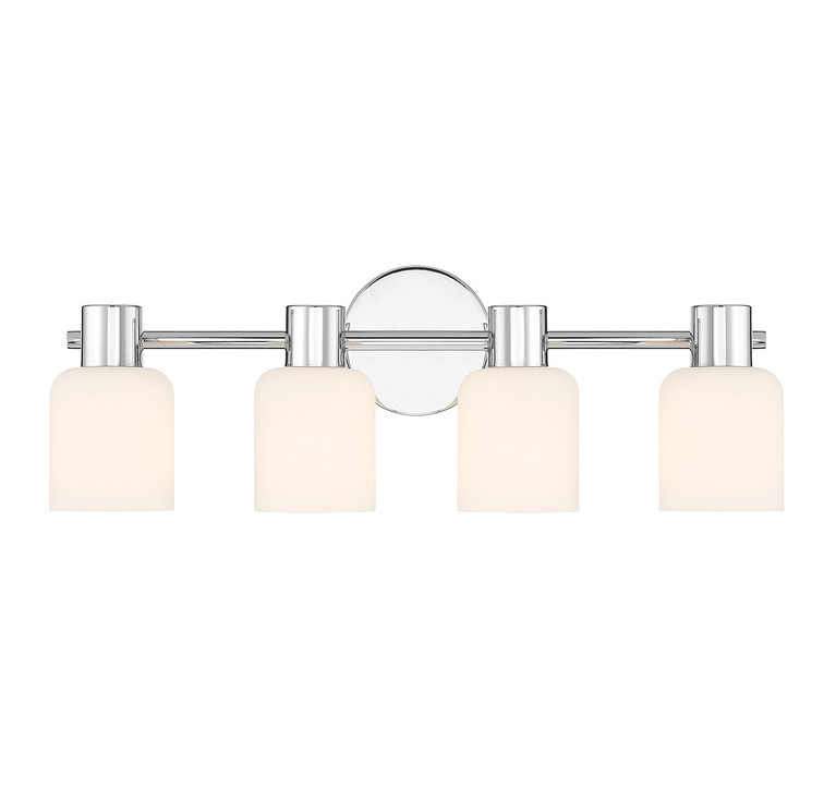 Lighting One E - V6-L8-9022-4-11 - Four Light Bathroom Vanity - Strand - Chrome