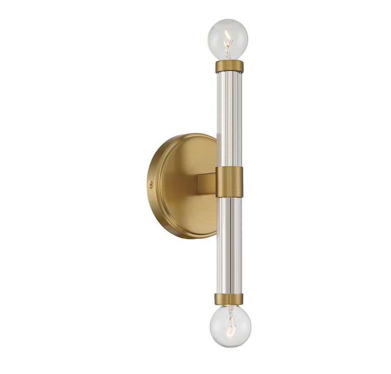 Lighting One E - V6-L9-6733-2-322 - Two Light Wall Sconce - Kingsburg - Warm Brass