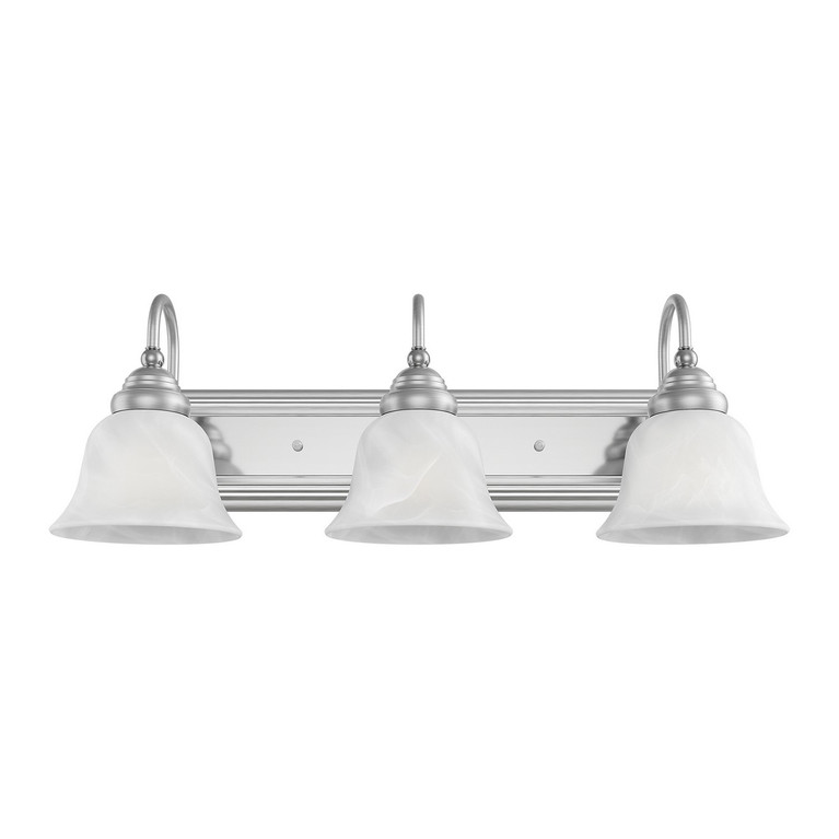 Livex Lighting - 1003-95 - Three Light Bath Vanity - Belmont - Brushed Nickel w/ Polished Chrome