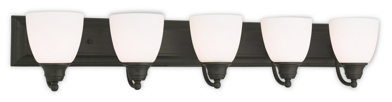Livex Lighting - 10505-07 - Five Light Bath Vanity - Springfield - Bronze