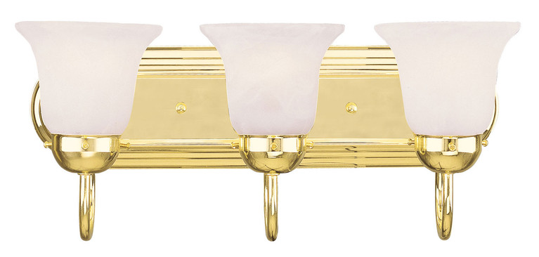 Livex Lighting - 1073-02 - Three Light Bath Vanity - Rivera - Polished Brass