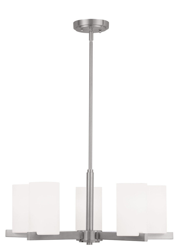 Livex Lighting - 1325-91 - Five Light Chandelier - Astoria - Brushed Nickel