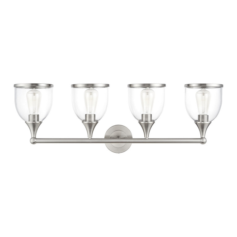 Livex Lighting - 14134-91 - Four Light Vanity Sconce - Ashridge - Brushed Nickel