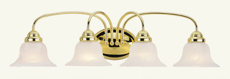 Livex Lighting - 1534-02 - Four Light Bath Vanity - Edgemont - Polished Brass