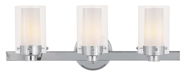 Livex Lighting - 1543-05 - Three Light Bath Vanity - Manhattan - Polished Chrome