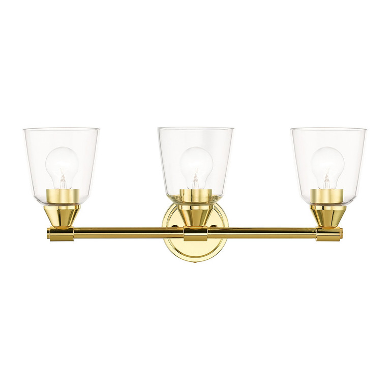Livex Lighting - 16783-02 - Three Light Vanity Sconce - Catania - Polished Brass