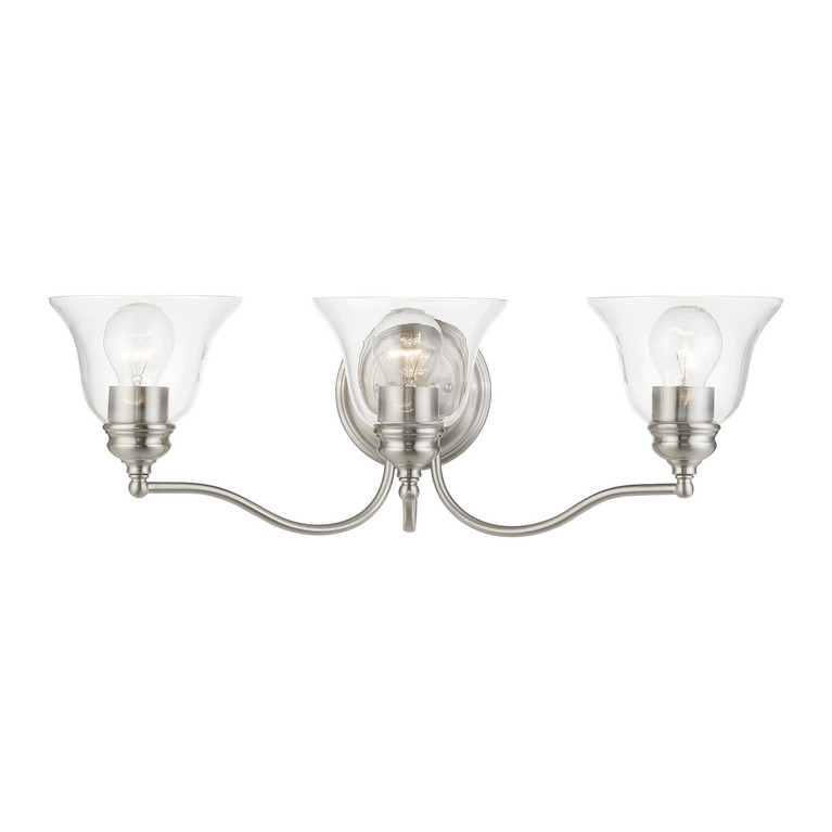 Livex Lighting - 16933-91 - Three Light Vanity Sconce - Moreland - Brushed Nickel